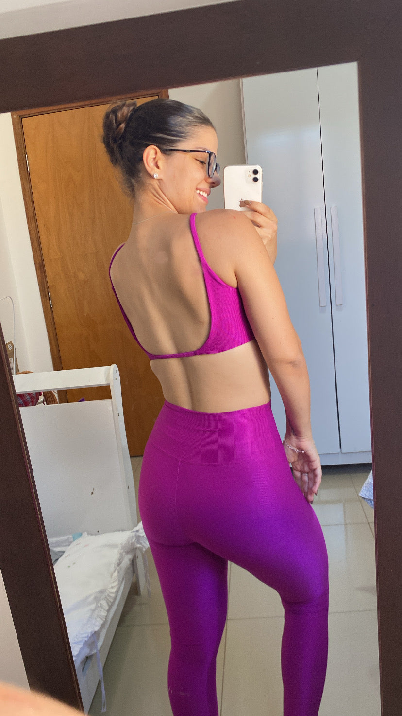 Legging Básica - Compressão Púrpura