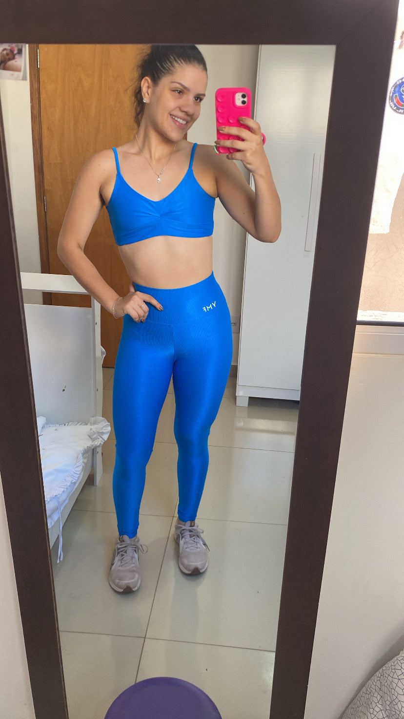Legging Básica - Compressão Azul Safira