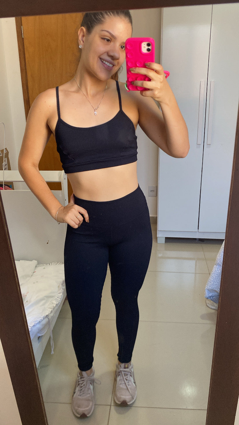 Top Manu - Canelado Preto