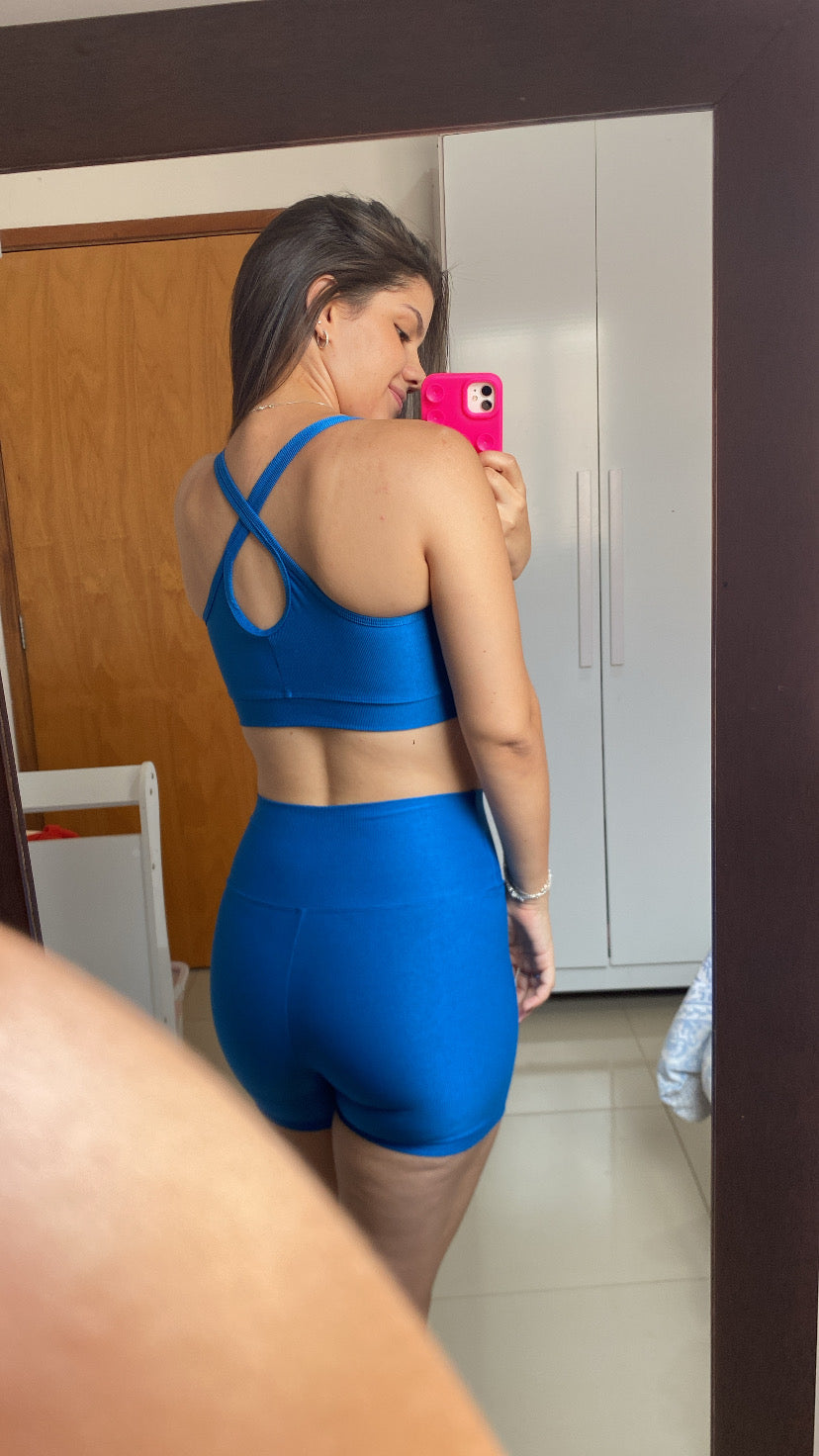 Short Básico - Compressão Azul Celeste