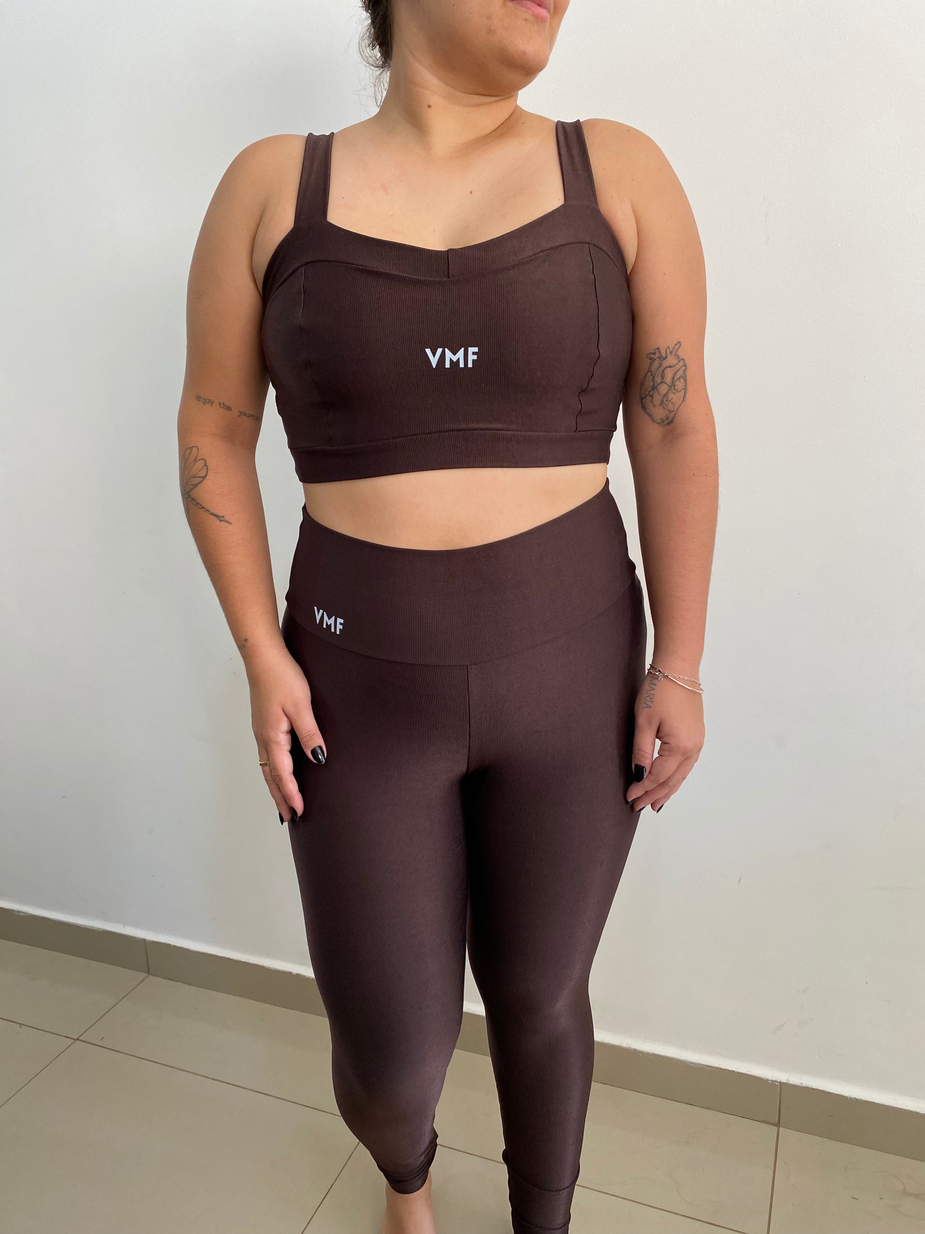 Top Cris - Compressão Marrom